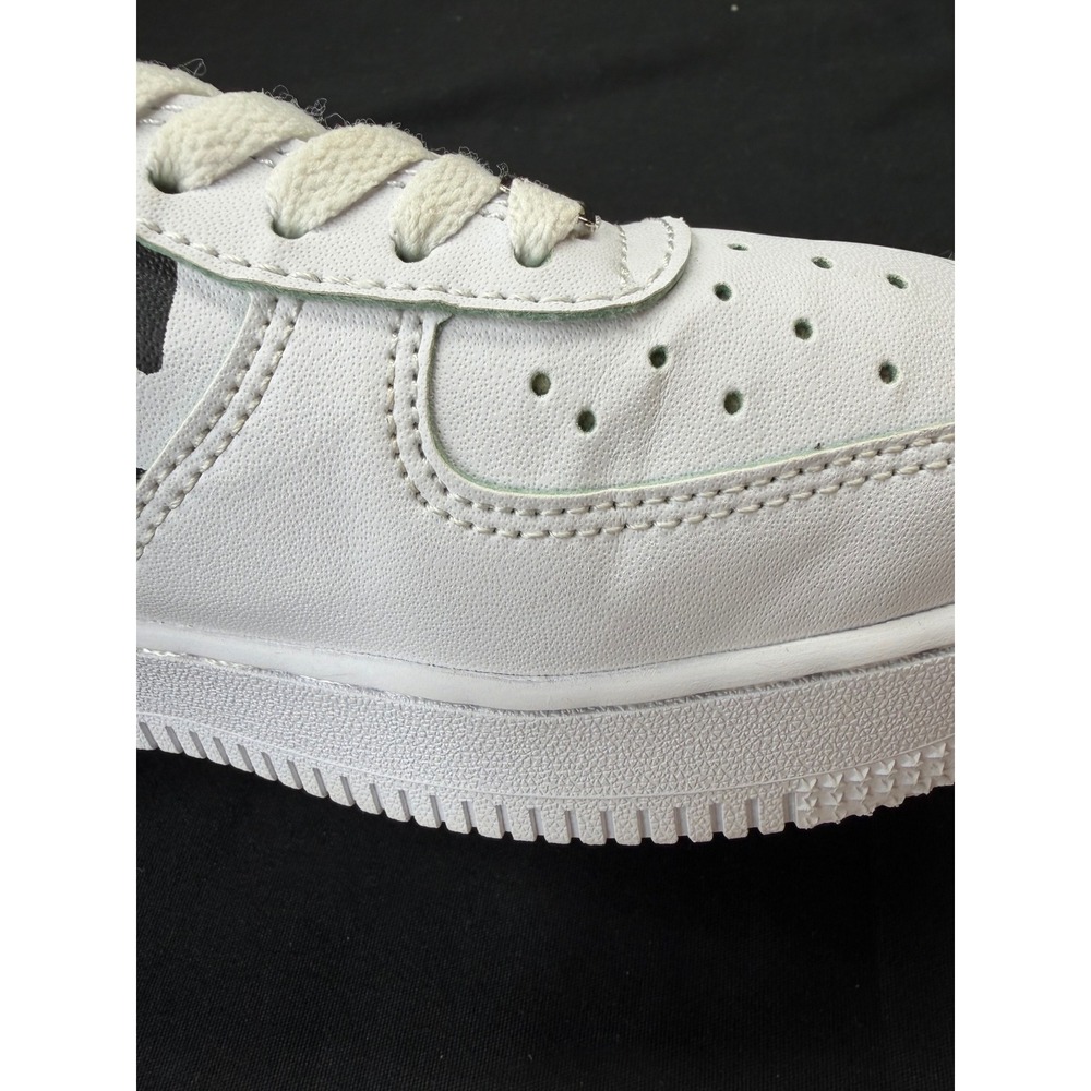 Nike Air Force 1 Low Animal Cow Print White Mustard Yellow Sneakers Womens 7.5 - Picture 14 of 16